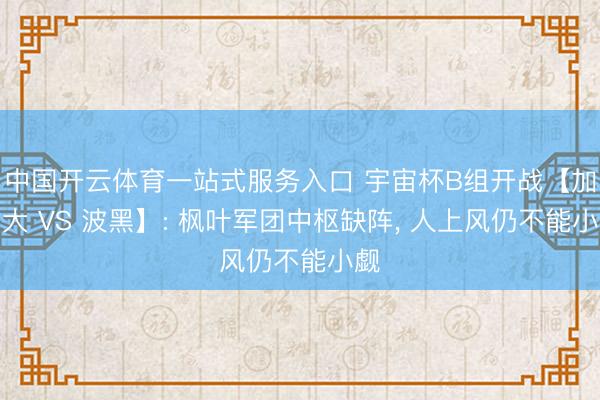 中国开云体育一站式服务入口 宇宙杯B组开战【加拿大 VS 波黑】: 枫叶军团中枢缺阵， 人上风仍不能小觑
